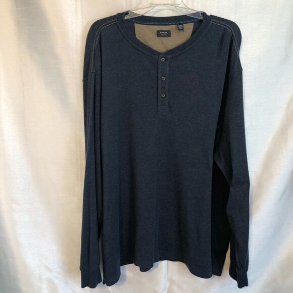 Arrow Mens  XXlg Long Sleeve Henley in Navy Blue - Picture 15 of 15